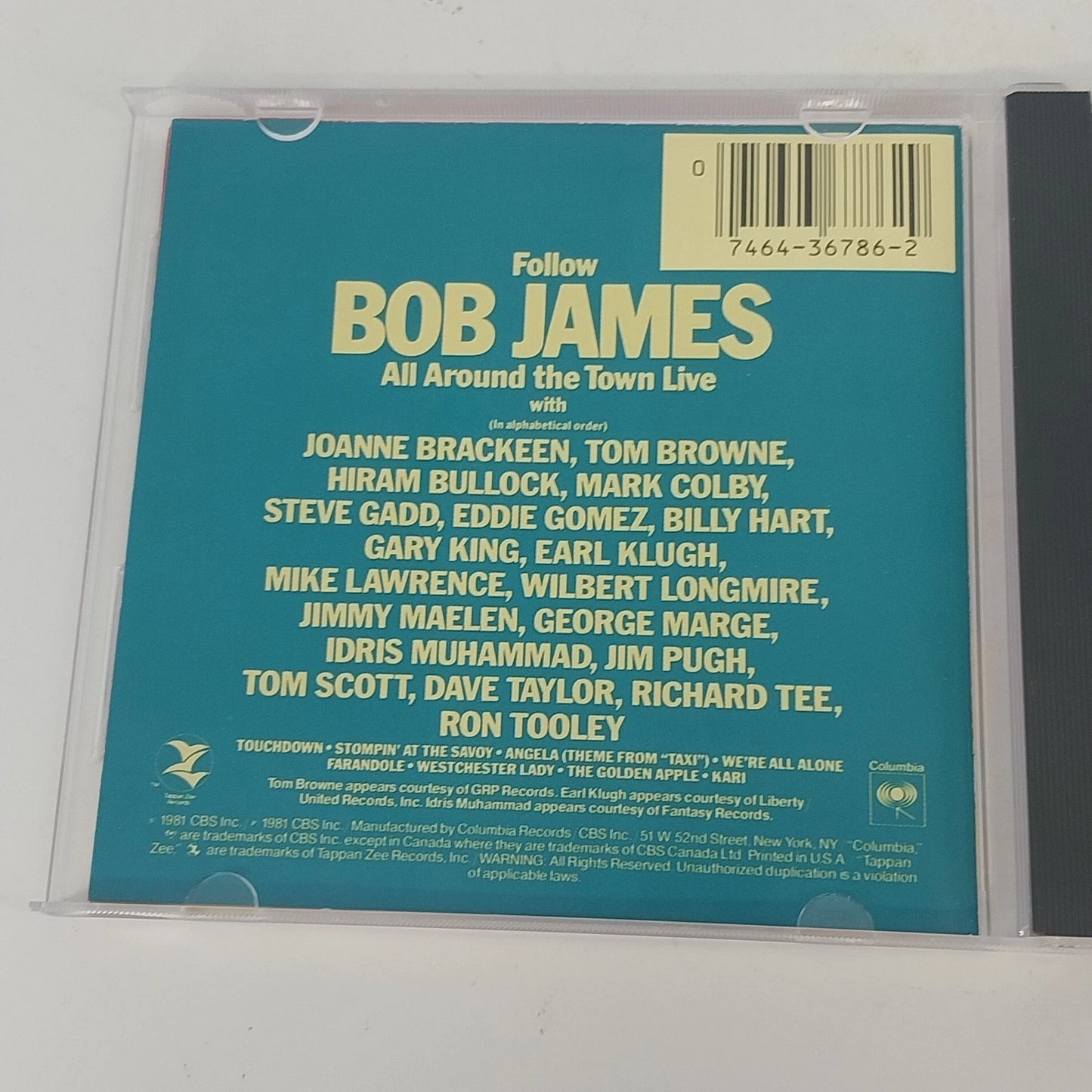 Bob James All Around the Town Jazz Fusion Live CD Columbia CK 36838