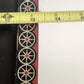 4 Cal-Dak TV Trays Carriage & Stagecoach Black Folding with Stand Vintage