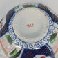 Japanese Imari Covered Rice Bowl Porcelain 6" Hand Painted Cobalt & Rust Vintage