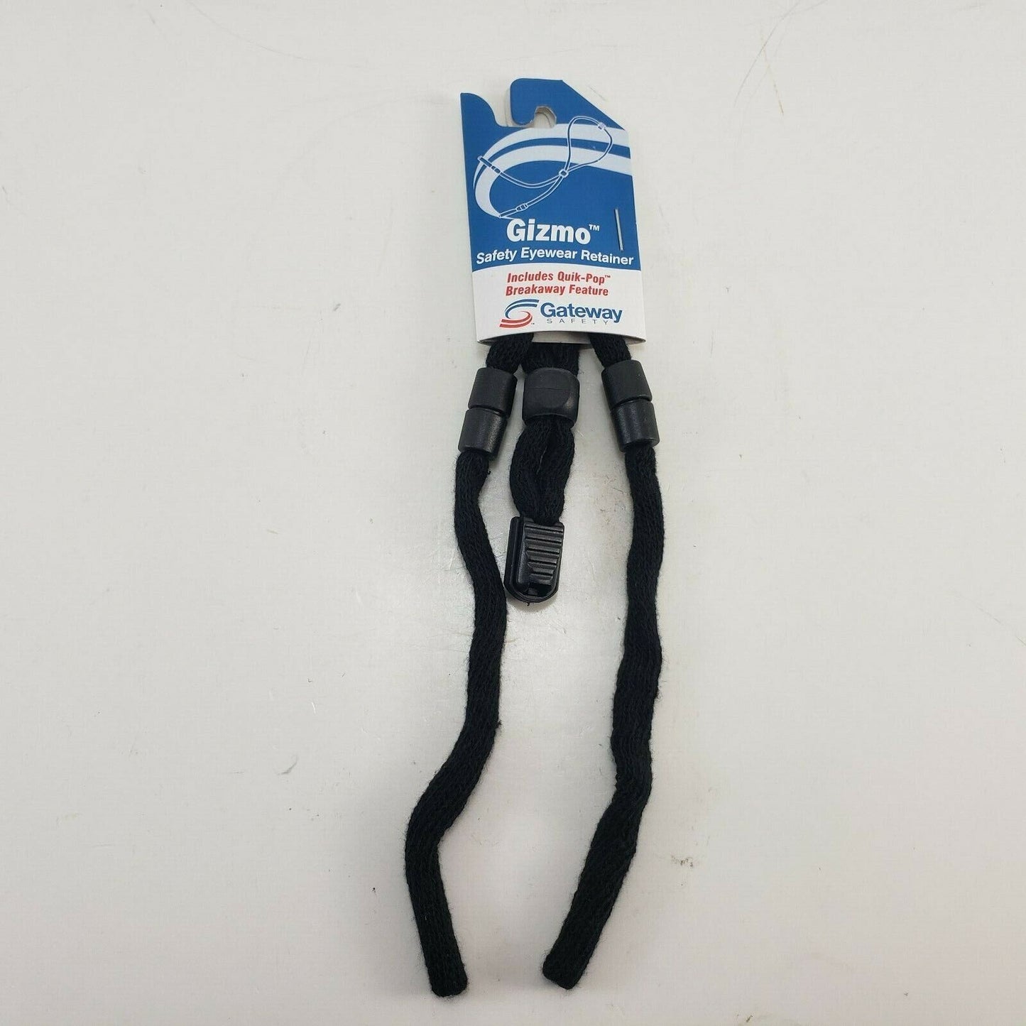 Gizmo Eyewear Retainer Strap QuikPop Breakaway Gateway Safety 100% Cotton Colors (Black)