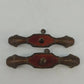 2 Brass Drawer Pulls Ornate Cabinet Handles 5" Furniture Hardware Antique Style