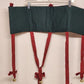 Red Black NOEL Wall Hanging Christmas Holiday Red Bows with Gold Bells 24.5"x9"