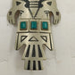Bell Trading Post Bolo Tie Faux Turquoise Kachina Nickel Silver Tone 2.25'' SW