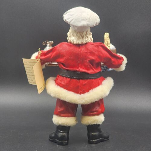 Kurt Adler Figurine Fabriche Santa Serving a Full Turkey Dinner 10.5" Tall 1994