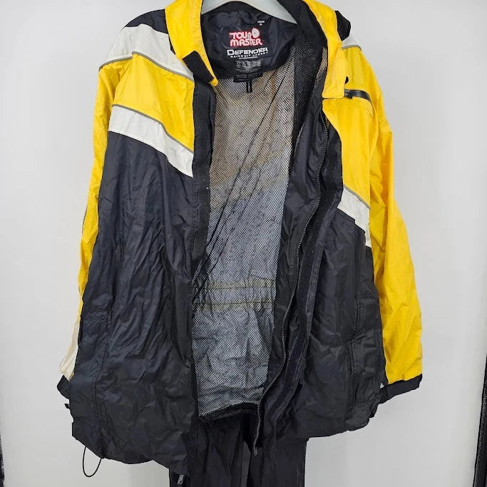Tourmaster Defender Rainsuit XLarge Mens Rain Jacket Pants Hi Visibility Overall