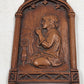 2 Wall Art Plaques Garden of Gethsemane & A Girl in Prayer 3D Resin 5.5" Barwood