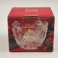 Mikasa Christmas Holiday Lights Candle Holder w Angels Crystal Frosted Glass 3"