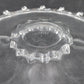 Heisey Lariat Clear Glass Footed Bon Bon Nougat Plate Candy Dish 8.5" Looped Rim