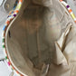 Lina Ribbon Weave Woven Silver Handbag Purse Zipper Zip Top Bag Boho Multicolor