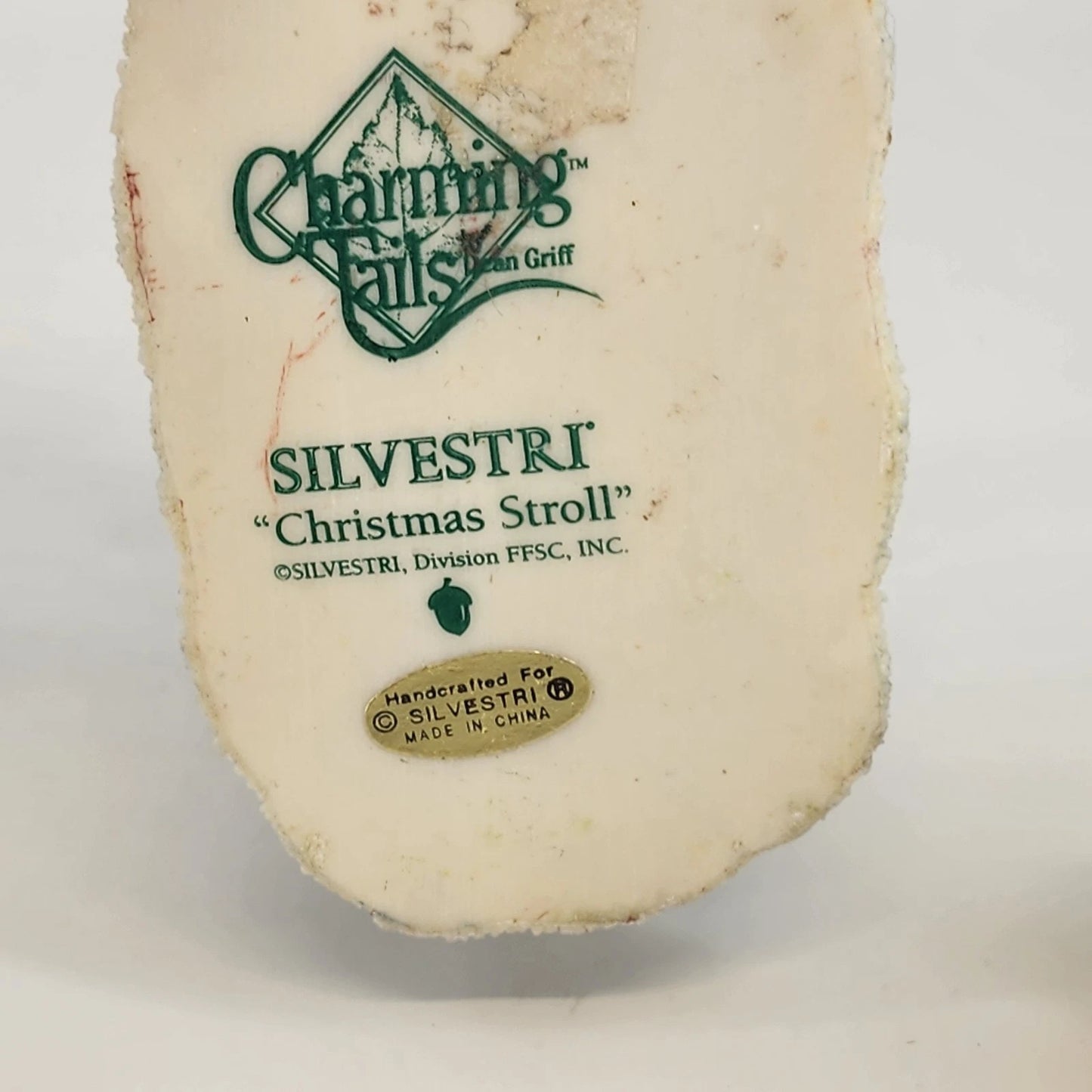 Silvestri Charming Tails Christmas Stroll Dean Griff 1990s Mouse Figurine China