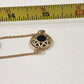 Avon Gold Tone Double Strand 15" Necklace with Black Onyx & Gold Tone Accents
