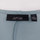 Apt. 9 Teal Gold Sequin Floral Embellished Top Women's Large Short Sleeve Blouse