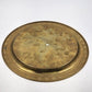 Asian Engraved Brass Serving Tray 12.75" Etched Women Hong Kong Wall Art