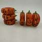 Set of 6 Gallerie II Pumpkin Jack O’Lantern Halloween Wood Napkin Rings 3"dx1"h
