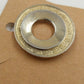 Gold Tone Round Plain & Engraved Scroll Pattern Circular Brooch Pin 1.5" Vintage