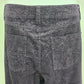 ELLE Dark Plum Purple Velvet Jeans Pants Paisley Boho Motif Low Rise Stretch 12R
