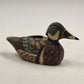 Mallard Duck Decoy Candle Holder Hand Painted Wooden 5.5" Rustic Philippines Vtg