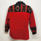 Bugle Boy Southwestern Fleece Shirt Jacket Mens Large Navajo Print Polyester 90s