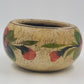 Mexican Terracotta Pottery Clay Planter Vessel Hand Painted Flower Decor 8.5"