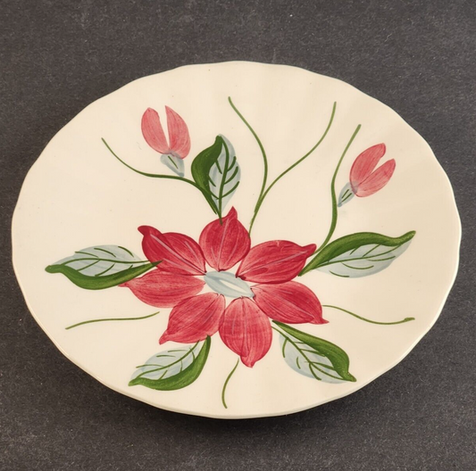 Southern Potteries Blue Ridge Bread and Butter Plate Hand Painted 6¼" Poinsettia