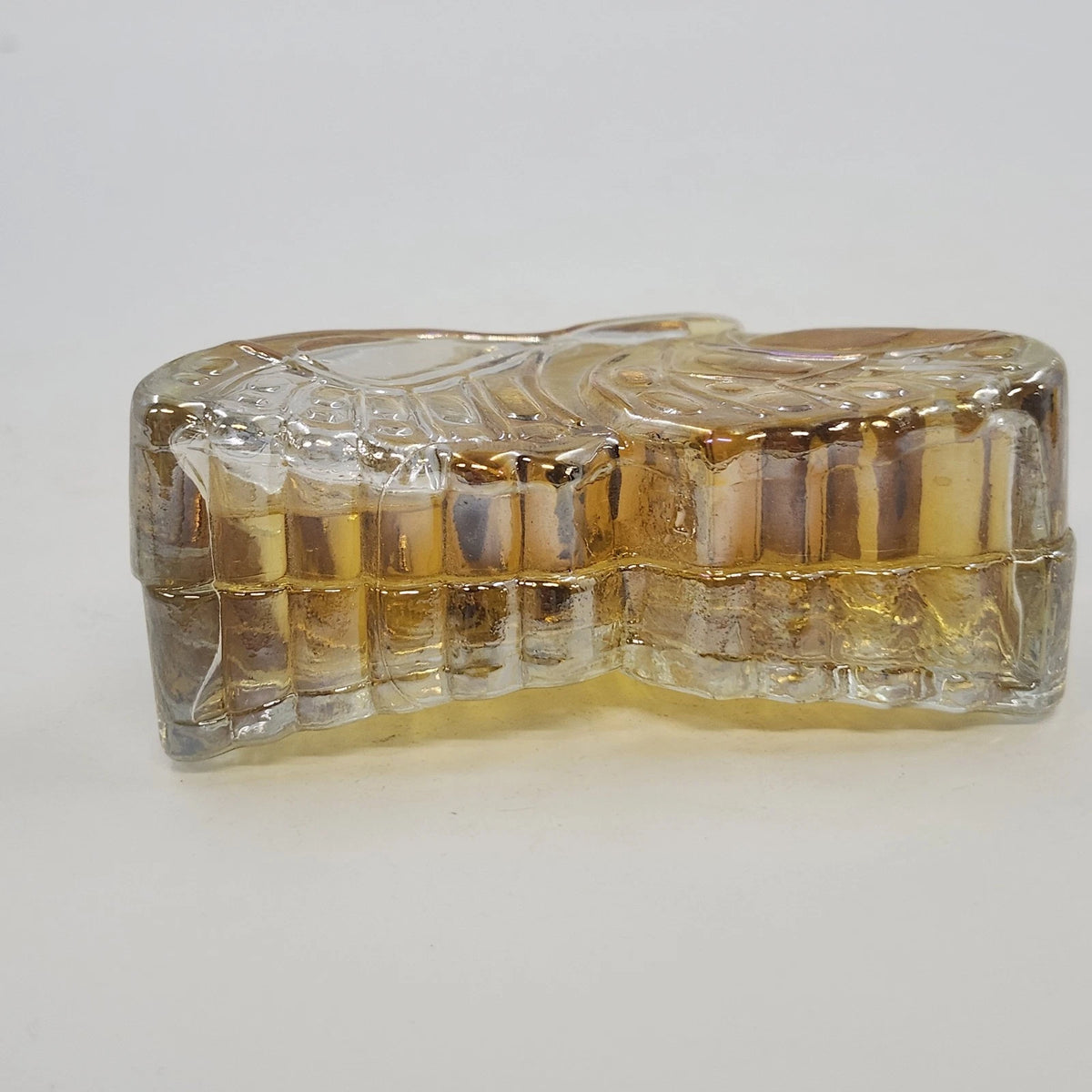 Avon Here's My Heart Cologne Clear Glass Butterfly Decanter 1.5 fl oz Vintage