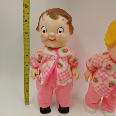 Campbell's Soup Kid Twin Doll Plastic Brunette & Blonde 10" 1970s Various Outfit
