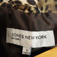 Jones New York Cheetah Print Puffer Vest Zip Button Pockets SZ Small Sleeveless