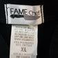 Fame Fabrics C10P Chef Coat Black XL 10 Button Long Sleeve
