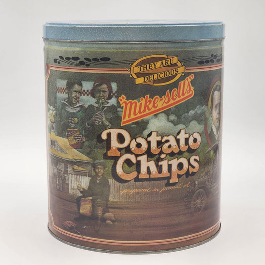 1985 Mike Sell's 75th Anniversary Potato Chip Tin Limited Edition Collectible