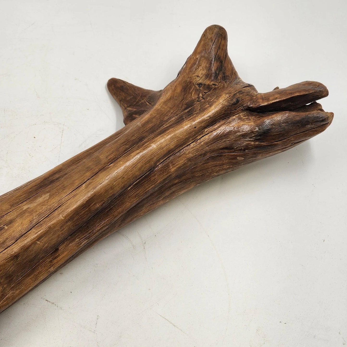 Decorative Driftwood Art Sculpture 21"x3" Natural Twisted Brown Wood Home Decor