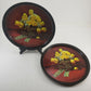 7 pc Serving Mid-century Trays Metal Copper 1960’s Party Flower Mod Safeway 10"