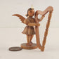 6 Pc Erzgebirge Wood Winged Angel Orchestra Playing Instruments Vintage 2½" Tall