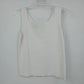 Relativity Women's Medium White Rib Knit Tank Top V Neck Sleeveless 100% Cotton