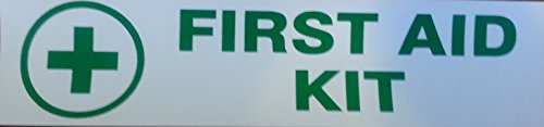 FIRST AID EQUIPMENT Decal Press On Safety Sign Vinyl Adhesive Pressure Sensitive 2-1/4" x 9" PD-2669