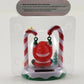Solar Swinging Santa Decoration 3.5" Christmas Figure Candy Cane Holiday China