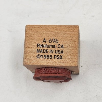 4 Wood Rubber Hand Stamps Love Theme Dog Footprint Flower Heart USA