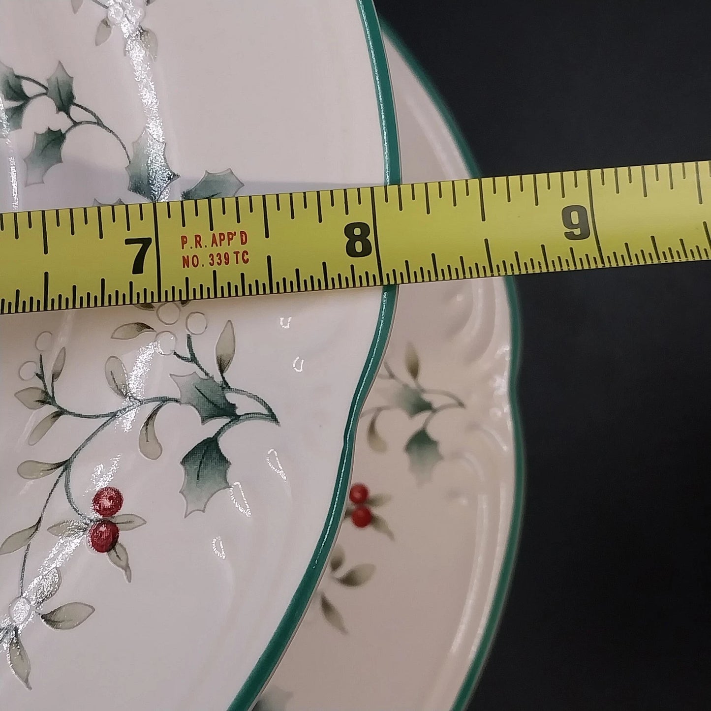 Pfaltzgraff Winterberry Pattern Two Tier Serving Tray 10.5" Stoneware USA