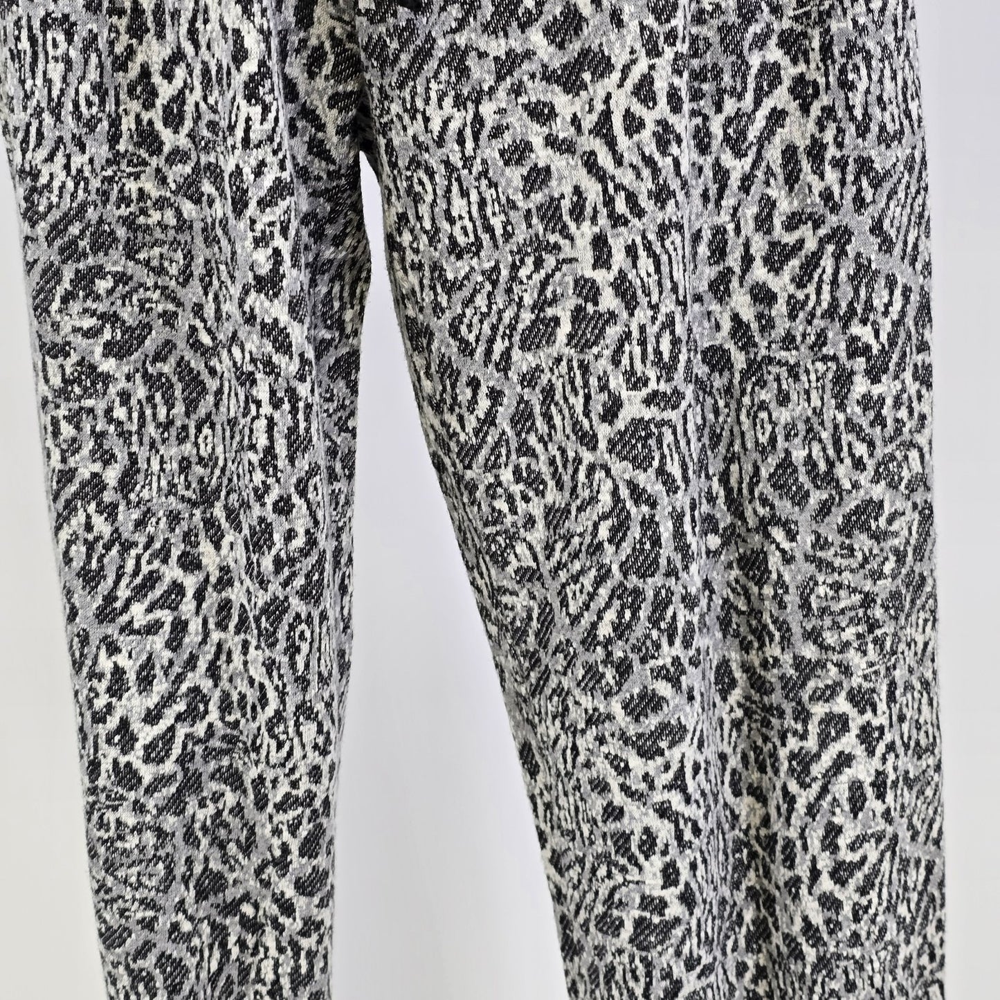 ADY P Women’s Jogger Pants with Contrast Panel in Mono Leopard Print XS China
