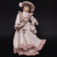 Victorian Lady Figurine Shafford Porcelain 2062 Japan White Pink & Gold Trim Vtg