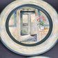 F de Villeneuve Wall Plates Decorative Stoneware Signed 4 Pc Assorted France