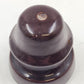 1953 Dark Brown Ceramic Porcelain Insulator 3.5" Tall x 3.25" Wide