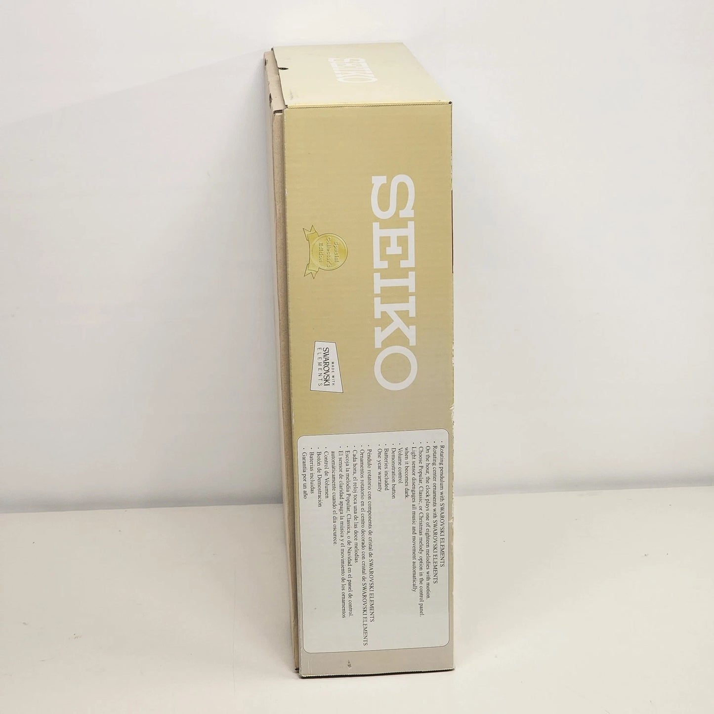 Seiko Swarovski Wall Clock NIB Golden Trumpet 18 Melodies Special Collector’s Ed