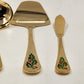 Classic Traditions Goldtone Hollyberry 4pc Serving Set w/ Box