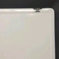 Enamel Tabletop Counter Vintage Rustic White Black Edges Wood Frame 38" As-Is