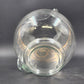 Round Bubble Shape Clear Glass Pitcher with 3 Gold Stripes & Ice Lip 8.5” 1950's