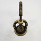 Horseshoe Screw-Down Nutcracker Gold Tone Metal T-Handle Tabletop 3.5" Patina