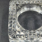 Crystal D'Argues French Candle Holder Faceted Square 4" Marked France EUC