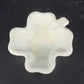 Milk Glass Four Leaf Clover Bowl Lucky Shamrock Candy Dish Trinket Small Tray