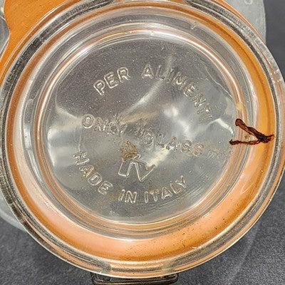 Bocal Le Parfait Wire Bail Canning Jar Super Glass Canister 1 Liter 8.5" Vintage