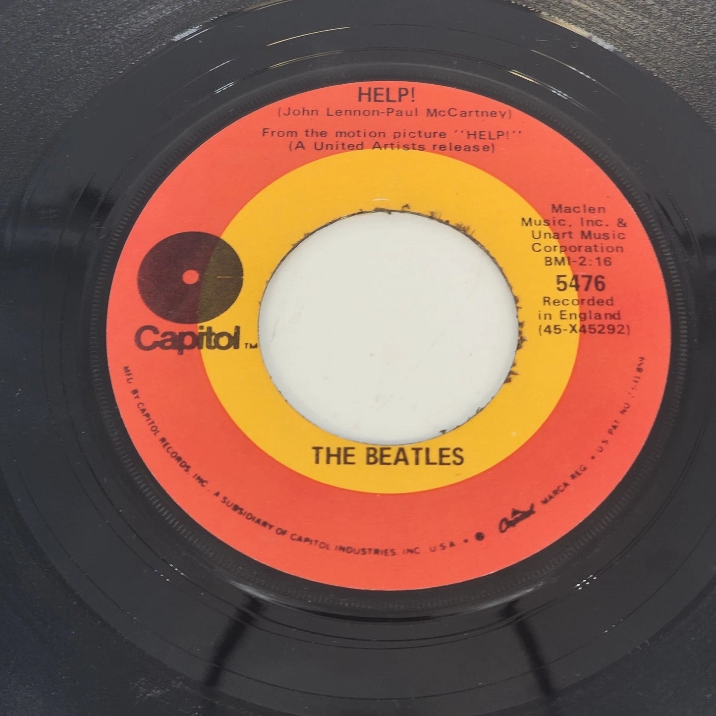 The Beatles Help I'm Down 45RPM 1969 Capitol Vinyl